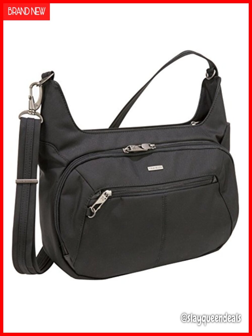 Travelon Anti-Theft Concealed Carry Hobo Messenger Bag Crossbody